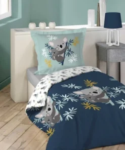 Home Maison Parure De Couette Enfant Koala Coton Multicolore 200 X 140