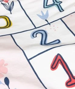 Home Maison Parure De Couette Enfant Marelle Coton Rose 140x200 -Bloom-boutique parure de couette enfant marelle coton rose 140x200 4