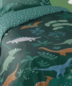 Home Maison Parure De Couette Enfant Préhistorique Coton Vert 200 X 140 -Bloom-boutique parure de couette enfant prehistorique coton vert 200 x 140 2