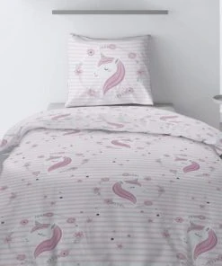 Housse De Rêve Parure De Lit 1 Place Coton à Motifs 140x200 Cm -Bloom-boutique parure de lit 1 place coton a motifs 140x200 cm 2