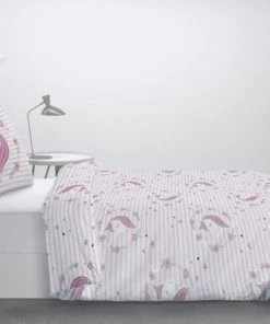 Housse De Rêve Parure De Lit 1 Place Coton à Motifs 140x200 Cm -Bloom-boutique parure de lit 1 place coton a motifs 140x200 cm 3