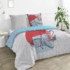 FUTURE HOME Parure De Lit 2 Personnes En Coton 52 Fils Imprimé Blanc 200x200cm