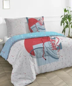FUTURE HOME Parure De Lit 2 Personnes En Coton 52 Fils Imprimé Blanc 200x200cm