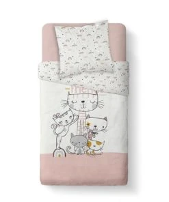 TODAY Parure De Lit Animal En Coton Rose 140x200 Cm -Bloom-boutique parure de lit animal en coton rose 140x200 cm 6