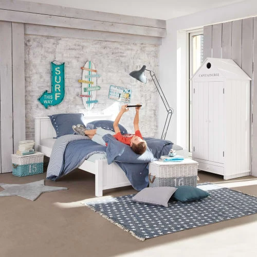 Maisons Du Monde Parure De Lit Chambray En Coton Bleu 220x240 6 Maisons Du Monde Parure De Lit Chambray En Coton Bleu 220x240 – Image 6