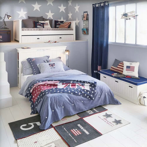 Maisons Du Monde Parure De Lit Chambray En Coton Bleu 220x240 5 Maisons Du Monde Parure De Lit Chambray En Coton Bleu 220x240 – Image 5