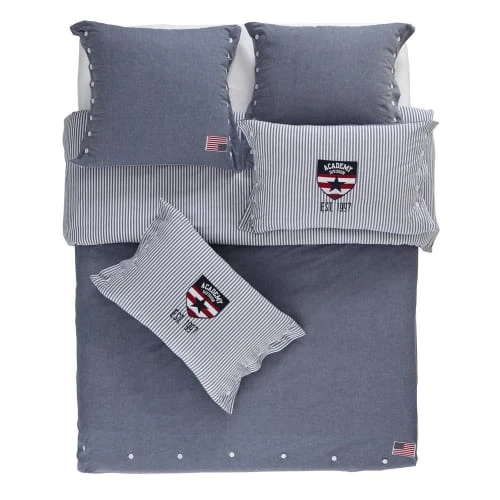 Maisons Du Monde Parure De Lit Chambray En Coton Bleu 220x240 3 Maisons Du Monde Parure De Lit Chambray En Coton Bleu 220x240 – Image 3