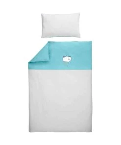 P'tit Basile Parure De Lit Dans Les Nuages 100x140 Cm Taie 40x60 Cm