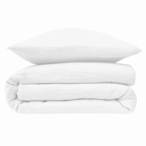 Baby Fox Parure De Lit Double Gaze De Coton Bio Blanc 100x140cm 2 Baby Fox Parure De Lit Double Gaze De Coton Bio Blanc 100x140cm – Image 2