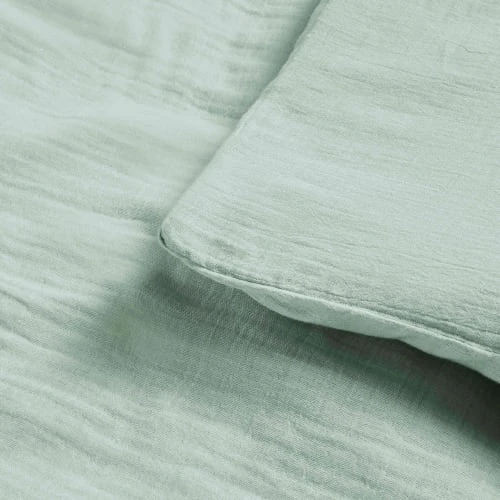 Baby Fox Parure De Lit Double Gaze De Coton Bio Emeraude 100x140cm 3 Baby Fox Parure De Lit Double Gaze De Coton Bio Emeraude 100x140cm – Image 3