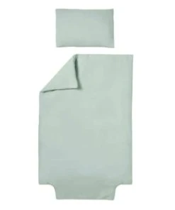 Baby Fox Parure De Lit Double Gaze De Coton Bio Gris Perle 100x140cm -Bloom-boutique parure de lit double gaze de coton bio emeraude 100x140cm 3