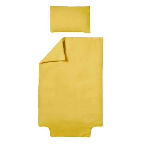 Baby Fox Parure De Lit Double Gaze De Coton Bio Safran 100x140cm 1 Baby Fox Parure De Lit Double Gaze De Coton Bio Safran 100x140cm