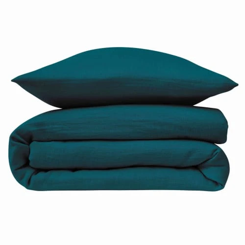 Baby Fox Parure De Lit Double Gaze De Coton Bio Vert 100x140cm 2 Baby Fox Parure De Lit Double Gaze De Coton Bio Vert 100x140cm – Image 2