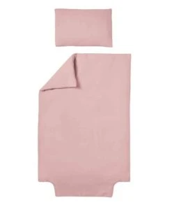Baby Fox Parure De Lit Double Gaze De Coton Bio Vieux Rose 100x140cm