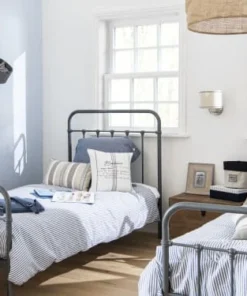 Maisons Du Monde Parure De Lit En Chambray De Coton Bleu 140x200 -Bloom-boutique parure de lit en chambray de coton bleu 140x200 1000 8 19 142740 22