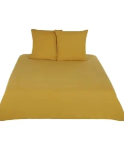 Maisons Du Monde Parure De Lit En Coton Bio Jaune Moutarde 220x240