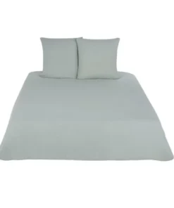 Maisons Du Monde Parure De Lit En Coton Bio Vert D'eau 220x240