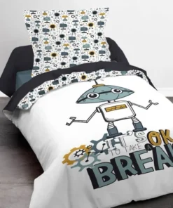 TODAY Parure De Lit En Coton Blanc 140x200 Cm