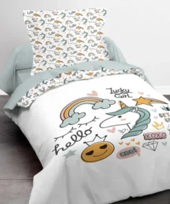 TODAY Parure De Lit En Coton Blanc 140x200 Cm