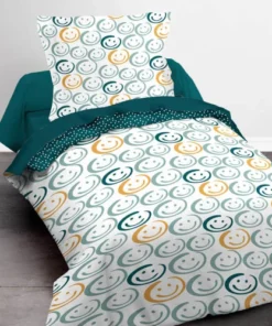 TODAY Parure De Lit En Coton Bleu 140x200 Cm