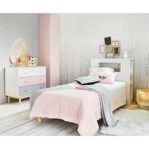 Maisons Du Monde Parure De Lit En Coton Gris Et Rose 140x200 5 Maisons Du Monde Parure De Lit En Coton Gris Et Rose 140x200 – Image 5