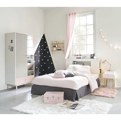 Maisons Du Monde Parure De Lit En Coton Gris Et Rose 140x200 4 Maisons Du Monde Parure De Lit En Coton Gris Et Rose 140x200 – Image 4