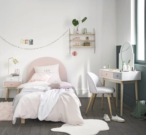 Maisons Du Monde Parure De Lit En Coton Gris Et Rose 140x200 2 Maisons Du Monde Parure De Lit En Coton Gris Et Rose 140x200 – Image 2
