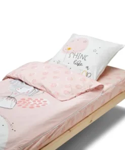 BLEU CALIN Parure De Lit Enfant Avec Couette Motif Princesse Shine 90x190cm