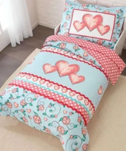 KidKraft Parure De Lit Enfant Cœurs 140 X 70cm