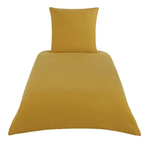 Maisons Du Monde Parure De Lit Enfant En Coton Bio Jaune Moutarde 140x200 1 Maisons Du Monde Parure De Lit Enfant En Coton Bio Jaune Moutarde 140x200