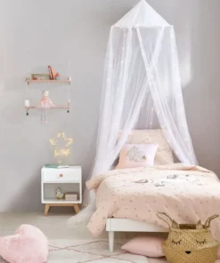 Maisons Du Monde Parure De Lit Enfant En Coton Rose Motifs étoiles Dorées 140x200 -Bloom-boutique parure de lit enfant en coton rose motifs etoiles dorees 140x200 1000 2 31 206671 5