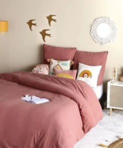 Maisons Du Monde Parure De Lit Enfant En Coton Terracotta, 240x220