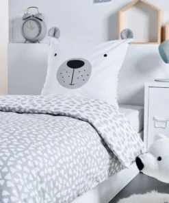 TODAY Parure De Lit Enfant Imprimé En Coton Blanc 140x200cm