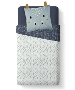 TODAY Parure De Lit Enfant Imprimé En Coton Bleu 140x200cm -Bloom-boutique parure de lit enfant imprime en coton bleu 140x200cm 11