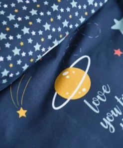 TODAY Parure De Lit Enfant Imprimé En Coton Bleu 140x200cm -Bloom-boutique parure de lit enfant imprime en coton bleu 140x200cm 2