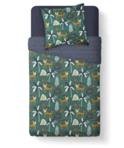 TODAY Parure De Lit Enfant Imprimé En Coton Bleu 140x200cm -Bloom-boutique parure de lit enfant imprime en coton bleu 140x200cm 7