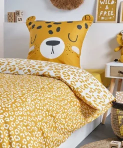 TODAY Parure De Lit Enfant Imprimé En Coton Jaune Pâle 140x200cm
