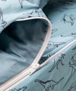 BLEU CALIN Parure De Lit Enfant Sans Couette Motif Dinosaure T-rex 90x190cm -Bloom-boutique parure de lit enfant sans couette motif dinosaure t rex 90x190cm 2