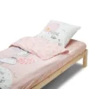 BLEU CALIN Parure De Lit Enfant Sans Couette Motif Princesse Shine 90x190cm