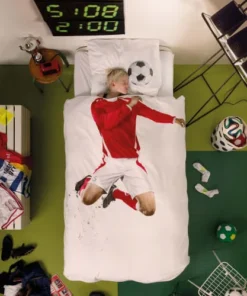 Snurk Parure De Lit Footballeur - 1 Personne 140x200 Cm Coton Blanc 5 Snurk Parure De Lit Footballeur - 1 Personne 140x200 Cm Coton Blanc -Bloom-boutique parure de lit footballeur 1 personne 140x200 cm coton blanc 2