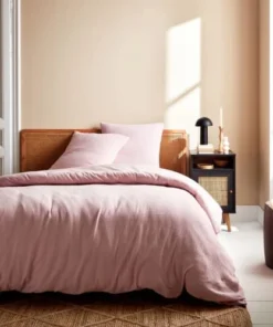 Alice's Garden Parure De Lit Gaze De Coton Rose 240x220cm