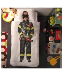 Snurk Parure De Lit Pompier - 1 Personne 140x200 Cm Coton Blanc 5 Snurk Parure De Lit Pompier - 1 Personne 140x200 Cm Coton Blanc -Bloom-boutique parure de lit pompier 1 personne 140x200 cm coton blanc 2