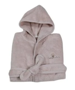 Eveil Et Nature Peignoir 12/24 Mois Coton Bio Pêche -Bloom-boutique peignoir 12 24 mois coton bio beige gamme bio unis