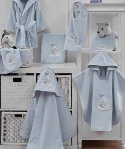 Sensei Maison Peignoir De Bain Enfant 450 Gr/m² Ciel 04 Ans -Bloom-boutique peignoir de bain enfant 450 gr m2 ciel 04 ans 4