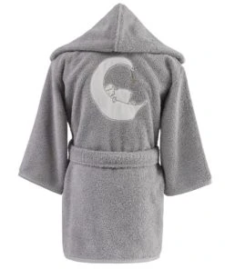 Sensei Maison Peignoir De Bain Enfant 450 Gr/m² Gris Perle 02 Ans