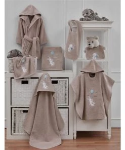 Sensei Maison Peignoir De Bain Enfant 450 Gr/m² Sable 02 Ans -Bloom-boutique peignoir de bain enfant 450 gr m2 sable 02 ans 4