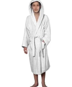 Sensei Maison Peignoir De Bain Enfant à Capuche 450 Gr/m² Blanc 12/14 Ans -Bloom-boutique peignoir de bain enfant a capuche 450 gr m2 blanc 12 14 ans 2
