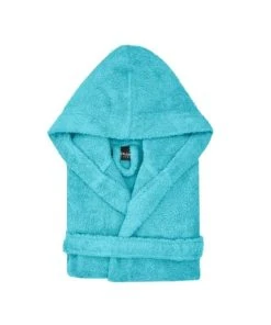 Sensei Maison Peignoir De Bain Enfant à Capuche 450 Gr/m² Bleu Turquoise 04 Ans -Bloom-boutique peignoir de bain enfant a capuche 450 gr m2 bleu turquoise 04 ans 4