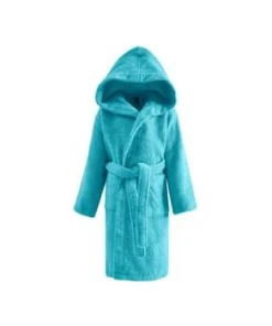 Sensei Maison Peignoir De Bain Enfant à Capuche 450 Gr/m² Eucalyptus 06 Ans -Bloom-boutique peignoir de bain enfant a capuche 450 gr m2 bleu turquoise 06 ans luxury