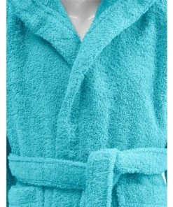 Sensei Maison Peignoir De Bain Enfant à Capuche 450 Gr/m² Bleu Turquoise 12/14 Ans -Bloom-boutique peignoir de bain enfant a capuche 450 gr m2 bleu turquoise 12 14 ans 5